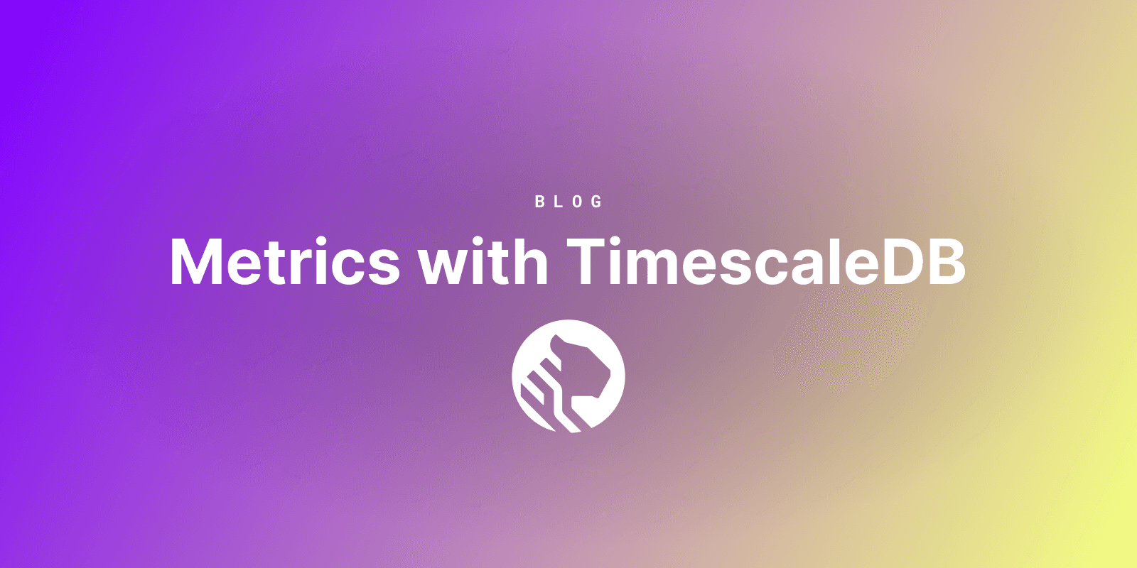 Featured image for Building Metrics with TimescaleDB blog post